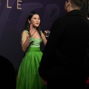 Miya Cech Instagram - asian prom was definitely UNFOrgettable this year 💚
styling: @mrenriquemelendez @auntfunkyscloset 
👗: @carolinaherrera 
glam: @robertti 
jewels: @bpdesilvajewellers @sterlingforever @rocklovejewelry