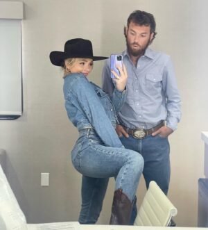 Natalie Alyn Lind Instagram - proud of you my cowboy 🤠 @kaicaster @yellowstone tonight.