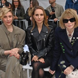 Natalie Portman Instagram - Always inspired by Stella McCartney and her commitment to cruelty free eco-friendly fashion ✨#PFW25

Makeup by @miwookim @diorbeauty 
Hair by @philippemensah 
Nails by @mhchi28__2 
Styled by Ryan Hastings, with vegan leather jacket