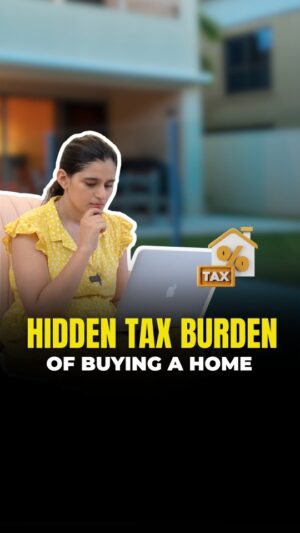 Neha Nagar Instagram - The Hidden Tax Burden of Buying a Home: Tax Series Part 1

When purchasing a house, buyers often focus on the property’s price tag. but, the actual cost can be significantly higher due to various taxes imposed by the government. Let’s break down the tax burden using the example of buying a 2 crore rupee flat in Delhi:

1. Income Tax
Income Tax: Approximately 69 lakh rupees (34.5% of the property value)
2. Property Purchase Taxes
Once you have the money, buying the property incurs additional taxes:

Goods and Services Tax (GST): 5% = 10 lakh rupees
Stamp Duty: 6% = 12 lakh rupees
Tax Deducted at Source (TDS): 1% = 2 lakh rupees
Registration Charges: 1% = 2 lakh rupees
Total taxes on purchase: 26 lakh rupees (13% of the property value)

3. Future Sale Taxes
If you decide to sell the property in the future:

Long Term Capital Gains Tax: 12.5% 
The Bottom Line
To buy a 2 crore rupee house:

Total taxes paid: 95 lakh rupees (47.5% of the property value)
This means that nearly half of what you pay goes directly to the government in various forms of taxation. The government benefits significantly from property transactions, collecting taxes at multiple stages of the process. Do you think the government needs to lower the taxes?

PS: We are starting a new series related to tax that saves you a lot of money, follow me for that!
