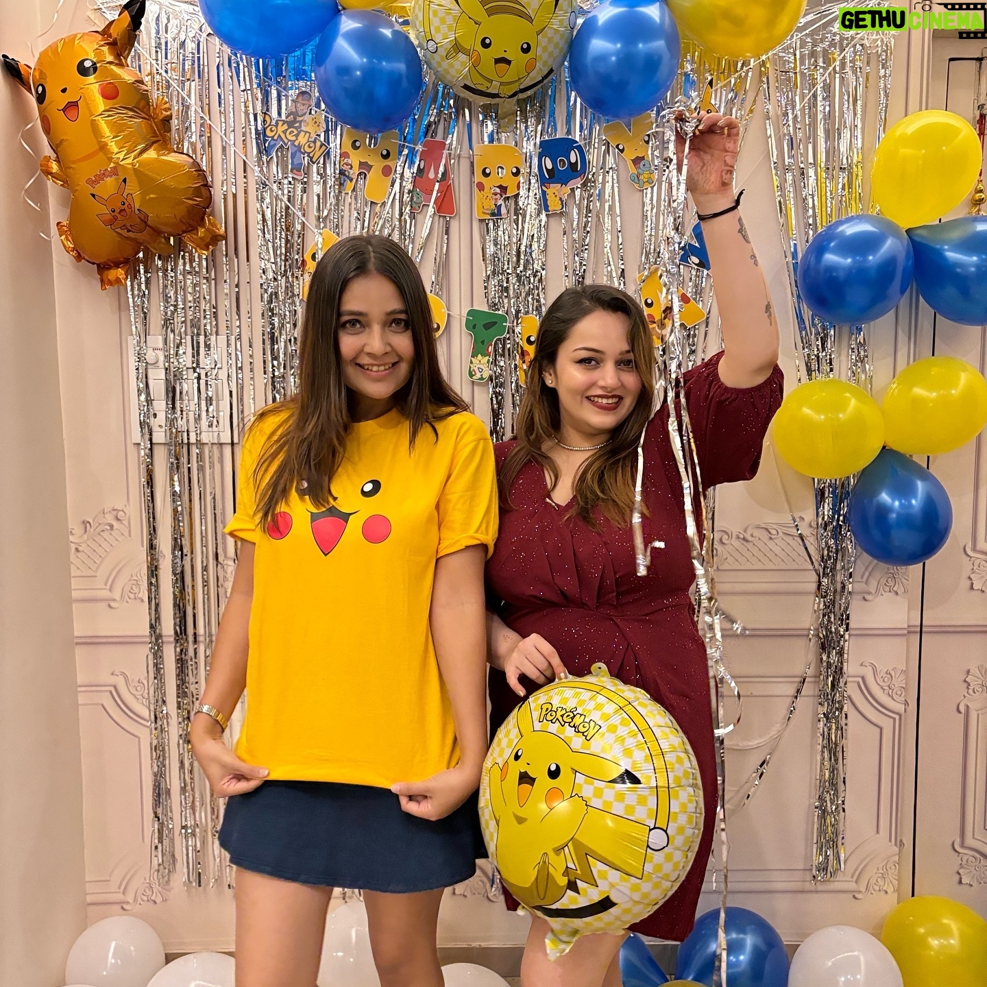 Nehalaxmi Iyer - 123.5K Likes - Its our #pokemon gurl #pikachu βs Bday and i have to announce she is finally a Grown up NOT yet thats why her bday party theme is pokemon π
πππ
Happiest bday cutest most @nehalaxmi_ ππππ