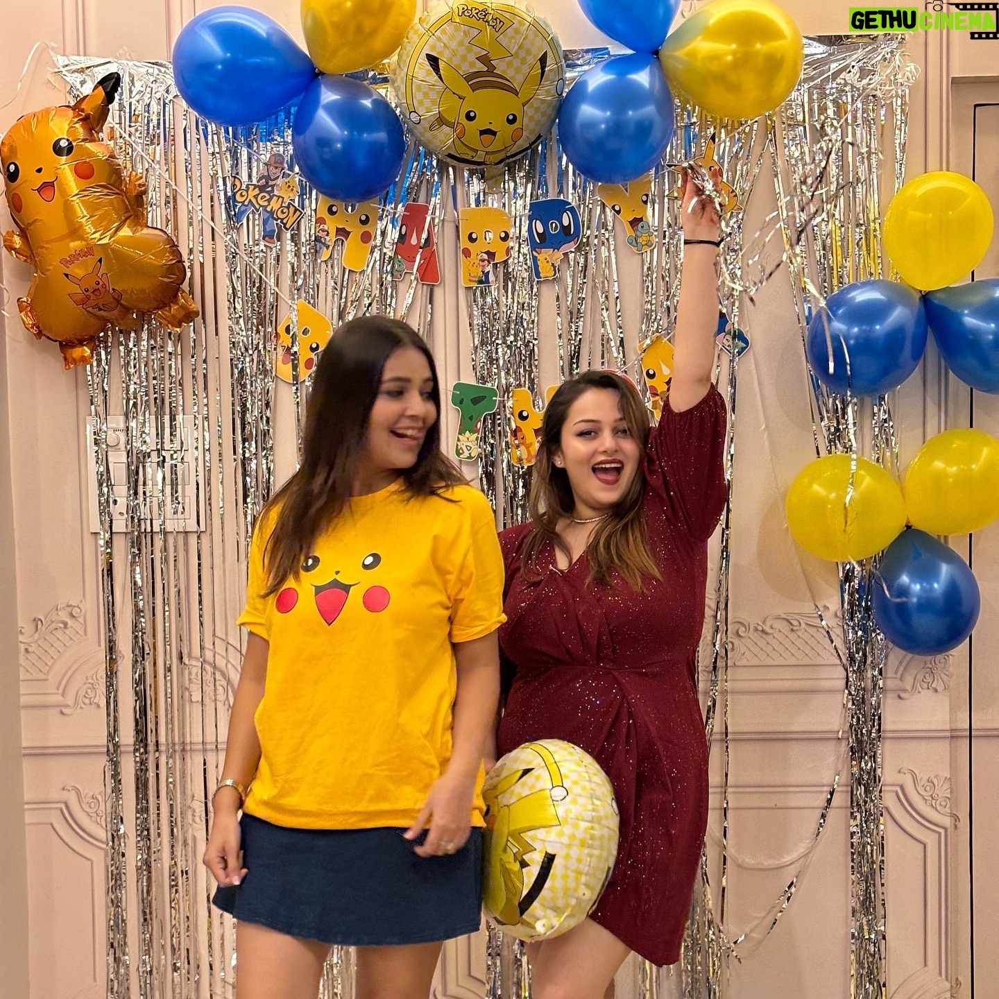 Nehalaxmi Iyer - 123.5K Likes - Its our #pokemon gurl #pikachu βs Bday and i have to announce she is finally a Grown up NOT yet thats why her bday party theme is pokemon π
πππ
Happiest bday cutest most @nehalaxmi_ ππππ