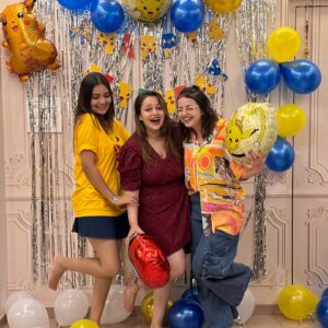 Nehalaxmi Iyer Instagram - Its our #pokemon gurl #pikachu ‘s Bday and i have to announce she is finally a Grown up NOT yet thats why her bday party theme is pokemon 😅😂😂😂
Happiest bday cutest most @nehalaxmi_ 💖💖💖💖