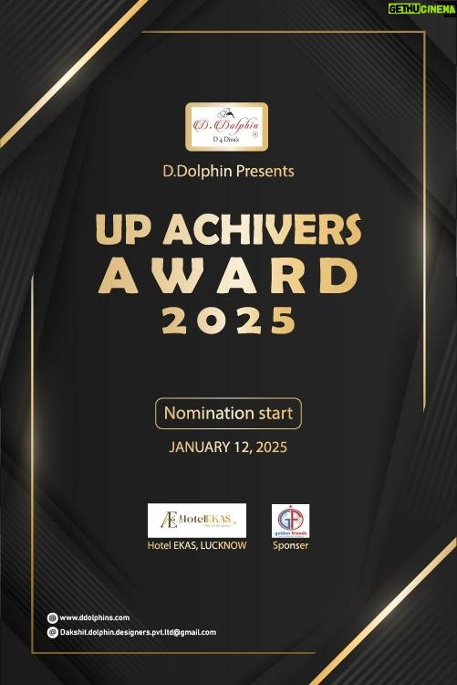 Niharica Raizada - 10.1K Likes - UP ACHIEVERS AWARD 2025
Date:- 12 January 2025
Time:- 02 pm(Afternoon)
Venue:- Hotel EKAS LUCKNOW
The concept behind this prestigious award is to felicitate the genuine personalities for their contribution, sacrifice, or philanthropic job for our society.
CATEGORIES FOR THE AWARDS
1. Businessman
2. Entrepreneur
3. Manufacturers
4. Doctors
5. Fitness and yoga
6. Writer / Author
7. Singers
8. Actor/Actress
9. painters
10. Agriculture
11. Builders/Real estate
12. Educationist
16. Sportspersons
17. Entertainment
18. Social services
19. Advocate
20. Gov. Retire (Lifetime achievement award)
Nominations are widely open ,spread this message to those person who is eligible.
BENEFITS TO THE AWARDEES
1. We will felicitate on the stage by known personality
2. Award & Certificate/ momento
3. Small introduction on stage and your photo on LED while receiving the prestigious award
4. We will provide your video and photos of receiving award by you.
5. Awardees can use their photos and felicitation video on their Facebook, twitter, Instagram or any other social media platform.
6. Hi Tea Mocktail Lunch.
Nomination and selection categories are open now... https://docs.google.com/forms/d/e/1FAIpQLSdFXcfogYjVx25aYA6JT1Qbwm9fVF5B2gacOsRBQARk6Bq5oA/viewform?usp=dialog
#awardevent #ddolphin #fashionstyle #upachiversaward #businesman #manufacturer #agriculturalmachinery #advocate #lucknow #UttarPradesh #retirement #LifetimeAchievementAward #awards #malemodel #female #category #indian #university #school #collegelife #model #January #amity #amityuniversitylucknow