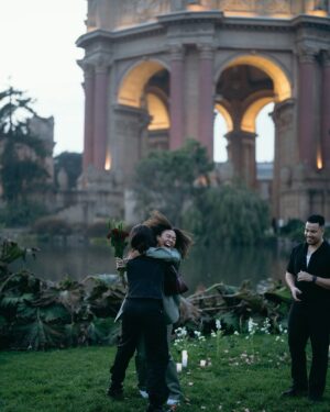 Paris Berelc Instagram - little late on posting but the face says it all. my hot cocoa is engaged to a man who loves and cherishes her and i could not be happier. i thought about this day when we were wittle 14 year old babies. it’s insane how grown up we are now. the amount of times i cried that day was a crime to my eyes but it’s just because i love you so much. my love for you runs deep and always will. to the future bride and groom! 🥂