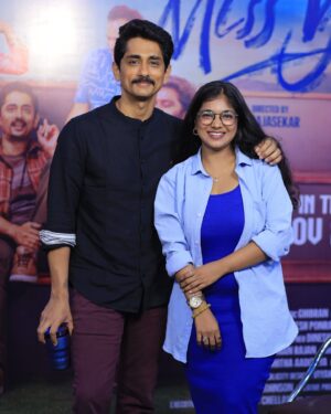 Parvathy Saran Instagram - @worldofsiddharth Sid for a reason ♥️ Wishing all success to team #MissYou releasing in theatres on November 29 🎬
.
@ashika_rangnath Cheers to your entry in Tamil Cinema ✨
.
Interview @indiaglitz_tamil