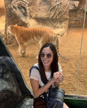 Pattarasaya Kreursuwansiri Instagram - ประทับใจน้องๆน่ารัก น่าเอ็นดูสุดๆ อากาศก็ดี๊ดี😍👏🏻🦏🦒🦥🦓🦘🦩 #chiangmainightsafari