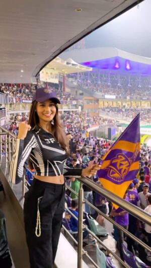 Payal Gaming Instagram - Entering the playoffs in style @kkriders 💜🥳

#reels #kkr #ipl #payalgaming