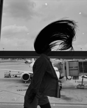 Radhika Bose Instagram - It’s all just a blur ! 
What you may ask ? 
Everything 
May be nothing 
Isn’t life a blur 
Blurry feelings, memories , people
It’s all just a blur 
@yogasini 
#yogasini
.
.
.
.
#hair #hairart #travelstories #airport #bnw_captures #iphonephotography