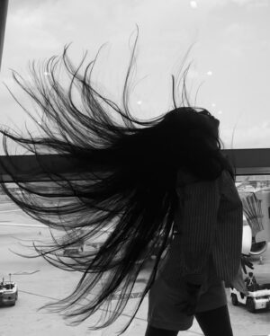 Radhika Bose Instagram - It’s all just a blur ! 
What you may ask ? 
Everything 
May be nothing 
Isn’t life a blur 
Blurry feelings, memories , people
It’s all just a blur 
@yogasini 
#yogasini
.
.
.
.
#hair #hairart #travelstories #airport #bnw_captures #iphonephotography