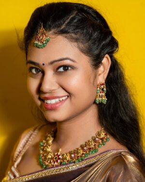 Ramya Behara Instagram - Smile as much as you can! ⭐️✨

Outfit : @amalascouture 
Styling : @i_stylyou 
Jewellery : @aneethaass_jewellery 
Clicks : @yes_myclicks