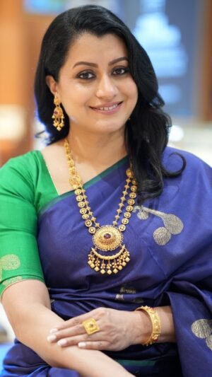 Reenu Mathews Instagram - Gold Vibes only 😊

Malabar Gold & Diamonds presents Swarnakriti, a classic curation of exclusive jewellery handcrafted in gold. Every piece in this collection is a tribute to the timeless elegance within you. It captures the essence of heritage reimagined for today's woman. 

Visit @malabargoldanddiamonds_me & discover the beauty that awaits you 😍

#malabargoldanddiamonds 
#swarnakriticollection
#goldjewellery 
#intricatedesigns
#jewellerydesigns