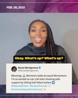 Renee Montgomery Instagram - @kingjames and @reneemontgomery spoke ownership into existence. 🫶🏾

Stream UNINTERRUPTED’s doc A Radical Act: Renee Montgomery on @therokuchannel.