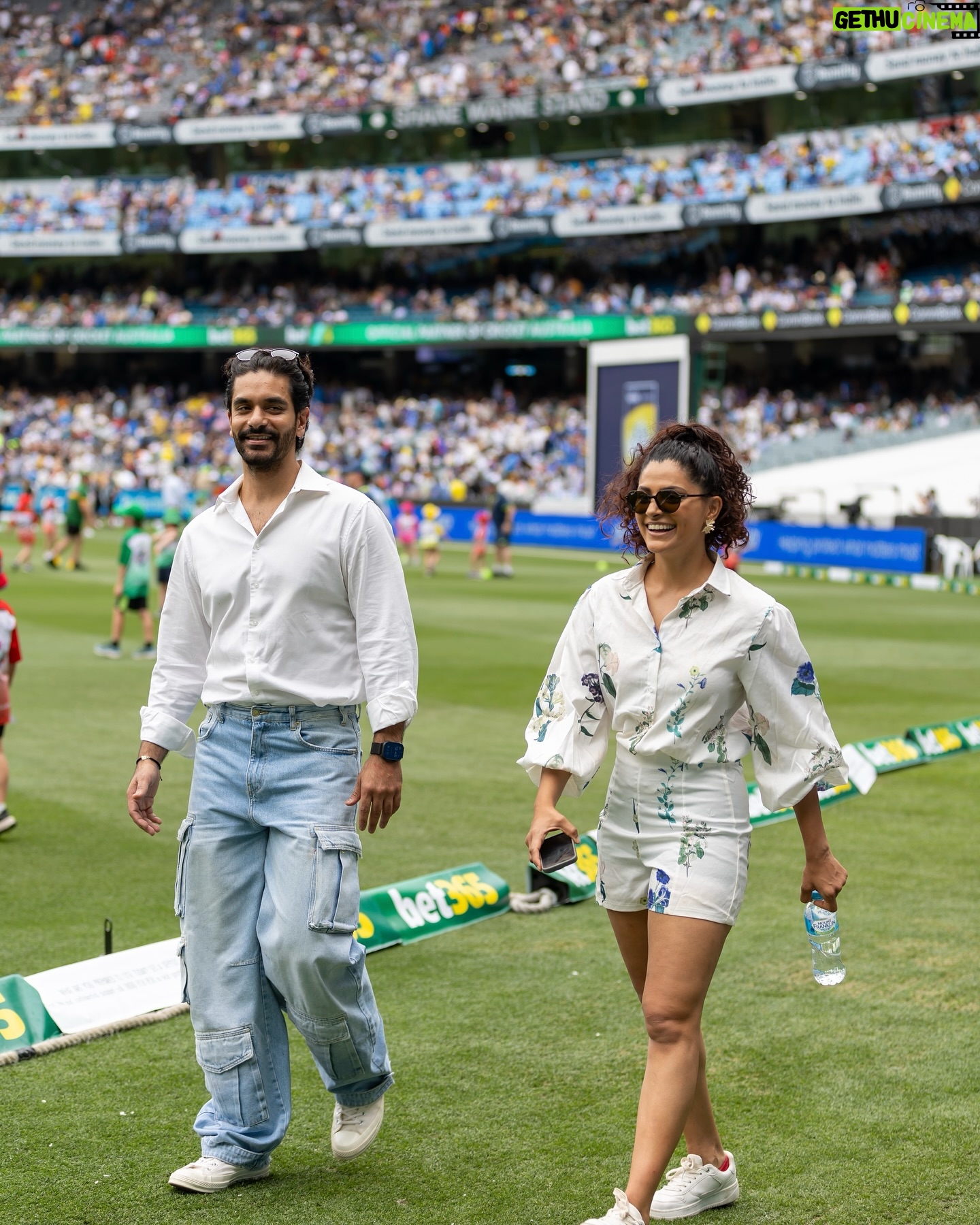 Saiyami Kher - 44.4K Likes - A Boxing Day Test has always been on my bucket list, and this trip to Australia has fulfilled so many of my dreams. I had heard so much about the atmosphere of a Boxing Day game, but nothing could prepare me for experiencing it live. The reality far exceeded the hype.
Test cricket is the purest form of the game for me. There’s something special about it, even during the quiet phases when it feels like not much is happening. There’s always a battle on, the changing conditions, and the building pressure. Test cricket is a true test of patience, resilience, and the ability to adapt to the unpredictable, whether it’s the pitch, the weather, or the mental challenges players face.
When India came out to bat, the energy in the stadium felt like I was at a home game. The @thebharatarmy knows how to create an atmosphere like no other. I’ve watched countless games with them in the North Stand, but witnessing their full force by the boundary line was something else entirely.
Can’t thankyou @australia enough for this magical @mcg experience. Sitting in the MCC Reserve Box, walking to the boundary line, and stepping onto the iconic ground —it all felt like a dream. And to top it off, I even got to play with the kids at the MCG. I never imagined in my wildest dreams that I’d have the chance to roll my arm over at such a historic ground.
The atmosphere, the passion, and the history—it’s an experience I’ll never forget. This trip has given me memories for a lifetime. Until we meet again ♥️
@australia @mcg @visitmelbourne #hostedby #seeaustralia #visitmelbourne #bgt