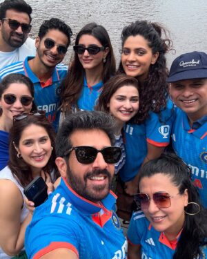 Saiyami Kher Instagram - I smile like a little girl every time I get to watch live sport, and it doesn’t get better or bigger than The Gabba! Ever since I was 8 years old, I’d wake up at 5 am, make excuses to skip school, and watch India take on Australia. I’d wake up and see Australia dominate at the Gabba. Then, in 2021, we witnessed history. @ajinkyarahane and his entire team conquered fortress Gabba! Gill’s 91, the Shardul-Washy partnership, Siraj’s five-fer, and the unforgettable Pant knock — it was all magical!

Thanks to Tourism Australia, I got to live this childhood dream. I got to watch the Gabba Test with fantastic seats and even better company! Sadly, the result wasn’t what we wanted, but as a cricket fan, I was just so happy to see Bumrah on fire. This game became even more special because I got to catch up with @bhogle_harsha , @michaelvaughan , @gilly381 , @haydos359 , @isaguha @davidwarner31 and watch them work their magic on commentary. After the match, I was heartbroken to hear that @rashwin99 has retired. He’s the most intelligent cricketer, who played the game like chess! I’ll really miss him and all his variations on the field.

This could possibly also be the last Test match on this historic ground, as it’s supposed to be broken down for renovations. So, lots of memories to take back with me.
1-1 see you’ll at Boxing Day 🙌🏽

@australia @queensland @visitbrisbane @cricketaustralia #hostedby @thegabbabrisbane #brisbaneanyday #thisisqueensland #seeaustralia