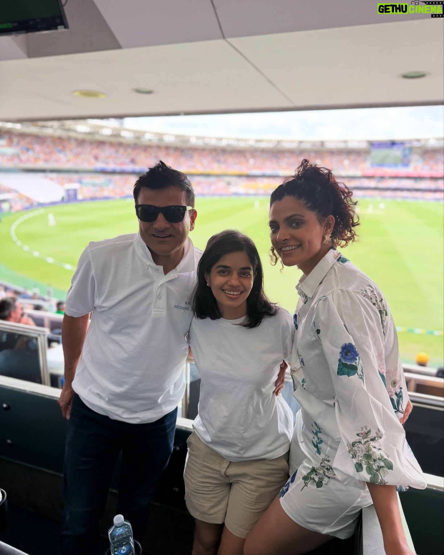 Saiyami Kher - 99.7K Likes - I smile like a little girl every time I get to watch live sport, and it doesn’t get better or bigger than The Gabba! Ever since I was 8 years old, I’d wake up at 5 am, make excuses to skip school, and watch India take on Australia. I’d wake up and see Australia dominate at the Gabba. Then, in 2021, we witnessed history. @ajinkyarahane and his entire team conquered fortress Gabba! Gill’s 91, the Shardul-Washy partnership, Siraj’s five-fer, and the unforgettable Pant knock — it was all magical!
Thanks to Tourism Australia, I got to live this childhood dream. I got to watch the Gabba Test with fantastic seats and even better company! Sadly, the result wasn’t what we wanted, but as a cricket fan, I was just so happy to see Bumrah on fire. This game became even more special because I got to catch up with @bhogle_harsha , @michaelvaughan , @gilly381 , @haydos359 , @isaguha @davidwarner31 and watch them work their magic on commentary. After the match, I was heartbroken to hear that @rashwin99 has retired. He’s the most intelligent cricketer, who played the game like chess! I’ll really miss him and all his variations on the field.
This could possibly also be the last Test match on this historic ground, as it’s supposed to be broken down for renovations. So, lots of memories to take back with me.
1-1 see you’ll at Boxing Day 🙌🏽
@australia @queensland @visitbrisbane @cricketaustralia #hostedby @thegabbabrisbane #brisbaneanyday #thisisqueensland #seeaustralia
