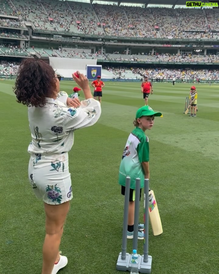 Saiyami Kher - 44.4K Likes - A Boxing Day Test has always been on my bucket list, and this trip to Australia has fulfilled so many of my dreams. I had heard so much about the atmosphere of a Boxing Day game, but nothing could prepare me for experiencing it live. The reality far exceeded the hype.
Test cricket is the purest form of the game for me. There’s something special about it, even during the quiet phases when it feels like not much is happening. There’s always a battle on, the changing conditions, and the building pressure. Test cricket is a true test of patience, resilience, and the ability to adapt to the unpredictable, whether it’s the pitch, the weather, or the mental challenges players face.
When India came out to bat, the energy in the stadium felt like I was at a home game. The @thebharatarmy knows how to create an atmosphere like no other. I’ve watched countless games with them in the North Stand, but witnessing their full force by the boundary line was something else entirely.
Can’t thankyou @australia enough for this magical @mcg experience. Sitting in the MCC Reserve Box, walking to the boundary line, and stepping onto the iconic ground —it all felt like a dream. And to top it off, I even got to play with the kids at the MCG. I never imagined in my wildest dreams that I’d have the chance to roll my arm over at such a historic ground.
The atmosphere, the passion, and the history—it’s an experience I’ll never forget. This trip has given me memories for a lifetime. Until we meet again ♥️
@australia @mcg @visitmelbourne #hostedby #seeaustralia #visitmelbourne #bgt