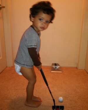 Salli Richardson-Whitfield Instagram - There is something about the bond between moms and their boys that is hard to explain. #nationalsonday you are Mom’s baby forever @drewhitfield_ and if you can’t tell my son is obsessed with his golf game