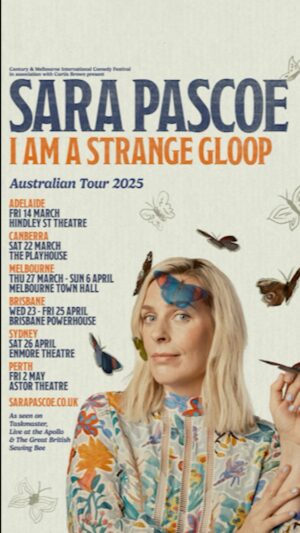 Sara Pascoe Instagram - Travelling down under to escape the dog - see you there?

Tickets in bio x