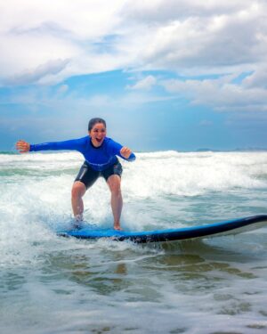 Sara Tendulkar Instagram - Catching waves & feelings🏄🏻‍♀️🌊