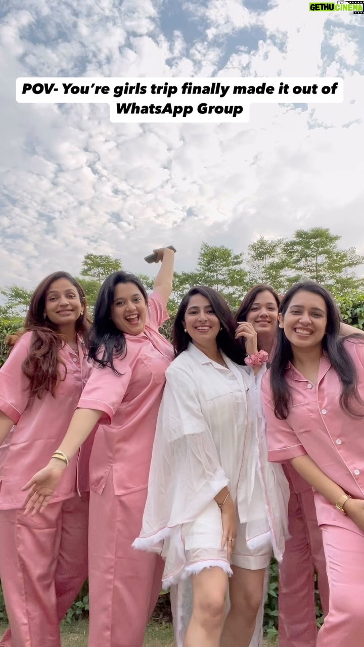 Sarah Hussain - 13.9K Likes - Finally a girls staycation @cymarriottaravali ✨ Organized a bachelorette for the bride to be @nikhitakhunger016 🌸
Our stay was exciting, pleasant, comfortable and most importantly very safe. The staff here is amazing, they actually arranged a beautiful dinner set up in our private garden, with lights and all the fancy decor, you can swim in their huge swimming pool or play outdoor games. One thing is for sure, you’ll definitely not get bored. ✨
#ZingyZest #Marriott #bachelorette