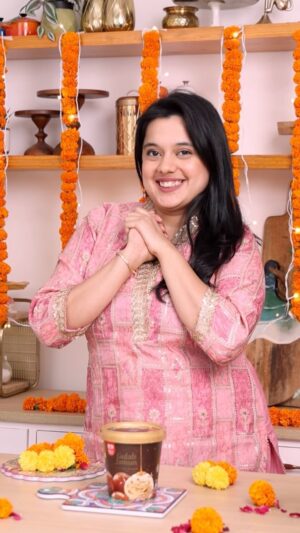 Sarah Hussain Instagram - Episode 5 of Festive Innovative Cooking with Ice Cream of the season, Kwality Wall’s Gulab Jamun 🔥

All you need is some broken biscuits, and Gulab Jamun Ice Cream. That’s it!! ❤️🙌🏻
It will look great; taste brilliant, the desserts texture will be fine, and the mehnat will be very less. Hehe 

Order your tub from Swiggy, Zepto, Blink it or your nearest Kwality Walls freezer. ✨ #ZingyZest #KwalityWalls #IceCream #Dessert #Meethai #FestiveFood #Tasty