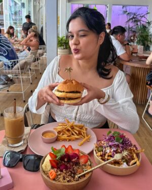 Sarah Hussain Instagram - Seminyak is Seminyaking as I take you to explore the best food places of this place. 🌻

1. @kyndcommunity - it’s pink, it’s vegan, and it’s Instagram worthy. 👧 
2. Gi Pi Susu- Best coffee and croissants. 🥐 
3. @motelmexicola - Party, and the best gauc and tacos you’ll ever have.
4. @zai_cafe - Authentic Lebanese food, great chicken Kababs and Mezze dips.
5. @theavocadofactory - Factory that has everything related to to Avocados, from toast to smoothie, to salad, and burgers and much more.

I’m still here and exploring, let me know your recommendations and I’ll visit it tonight. 🌸 #Bali #Seminyak #Food #Tasty #Travel