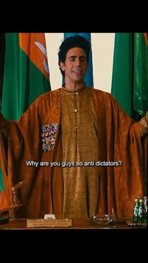 Sarah Wilson Instagram - Imagine, hey?! When Trump says there will be no more elections… he means it. (This is @sachabaroncohen in the 2012 movie The Dictator)…
Ok, and now I brace myself for the RFK Jnr fans to go at me…