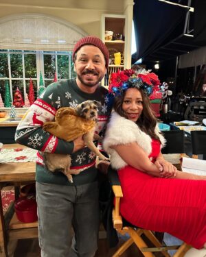Selenis Leyva Instagram - festive sweaters are highly encouraged. 🎅 don’t miss the holiday episode of #LopezVsLopez TONIGHT at 9:45/8:45c on NBC and streaming next day on @peacock.
