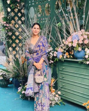 Sheetal Thakur Instagram - We came. They wed. We partied. 🦋🤍
Saree : @taruntahiliani 
Jewels : @dotaara