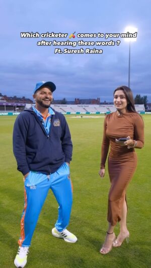 Shefali Bagga Instagram - Aapke according konse player?Comment👇 
Rapid fire with @sureshraina3 for @worldchampionshipoflegends 
Shefali’s wadrobe @a.la.modebyakanksha 
#cricket  #sureshraina #kohli #viratkohli #dhoni #shikhardhawan  #shubhmangill #harbhajansingh #yuvrajsingh #bumrah