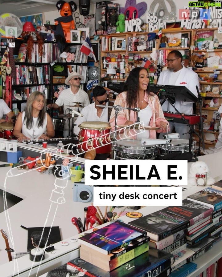 Sheila E. - 90.3K Likes - #eltiny • One of the world’s most recognized drummers @sheilaedrummer glides easily from genre to genre, closing out #LatinMusicMonth with a BANG 🥁💥
Tap the link in our bio to watch Sheila E.’s Tiny Desk concert❗️
Photo: @joshualbryant | Joshua Bryant/NPR