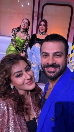 Shilpa Shinde Instagram - #basyuhi #series 🤩🤩🤣🤣 with @shilpa_shinde_official #KKK14 #finale #shoot #actor #karanveermehra #shilpashinde #khatronkekhiladi #sets #romania #kkk14 #friends #life