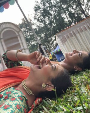 Shruti Ulfat Instagram - My Preeto.. u are a darlin… i am so happy n blessed to have a friend like you.. I am so myself with you and there is no pretence or judgments in our friendship.. i love our travel time to our shoot n back..our chitchats n sliences.. and our fun n happy moments during pur shoots. Uou make me so comfortable.. though I am the elder one but yet u are so mature than me n show me the mirror from various angles. Thank u my Preeti for just being . ❤️❤️ @preetipurichoudhary