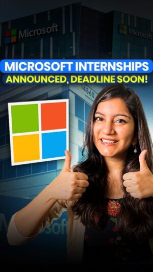 Shweta Arora Instagram - Comment “Send” and I’ll send the links to your DM. 📩

🎯 Microsoft has announced two major internships, so apply quickly before applications close!

✅ The first one is for a Product Management Intern, open to MBA students.
 
✅ The second one is for Technology Consulting, eligible for undergraduate students pursuing Computer Science or related degrees.

⚠️ Hurry up and apply before it’s too late! ⏳

👥 Don’t miss out— share this with your friends!

🔶 Stay tuned for more Internship updates. 🔶

#microsoft #microsoftinternships #internships #bestinternships #internship #internshipstudent #collegestudents #careeropportunities #internshipforstudents #internshipprogram #students #socialsector #instagramreels
