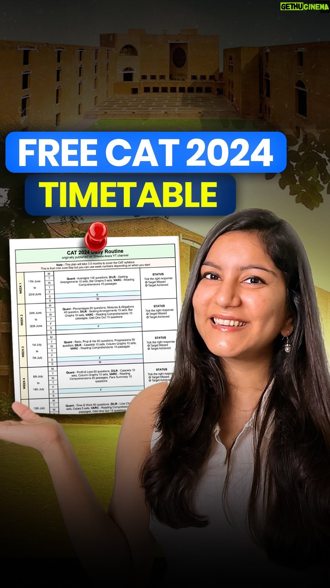 Shweta Arora - 13.1K Likes - ā¬ļø Comment āCATā and Iāll message you the links! š©š
š¬ Is 6 months enough for CAT exam preparationā Absolutely! ā
šÆ Iām sharing a FREE timetable that starts on 17th June and provides a daily routine to guide you:
š Weekly chapters šļø
š Question targets: how many questions to solve? š
š Mock test schedule: how many mocks to take and everything you need! šÆ
ā ļø And thatās not all! You can also join the Supergrads 6-month batch starting on the same day (June 17th) and get:
ā
Live sessions with recordings
ā
20 book set
ā
70 full-length mocks (for CAT & OMETs)
ā
Sectional and topic tests
ā
Past yearsā papers
ā
24x7 doubt solving
šÆ Supergrads ensure personal attention to everyone from preparation to the interview stage. šš
ā¬ļø Comment āCATā and Iāll DM you the timetable and batch links. šš©
š Alternatively, you can also click on the link in my bio. š²
š„ Share this with all your friends who want to prepare for the CAT 2024 exam. š
#supergradsbytoprankers #toprankers #supergrads #catexam #mba #CATpreparation #CAT2024 #catcoaching #cat #onlinecoaching #mba #timetable #studyplan #instagram #collab