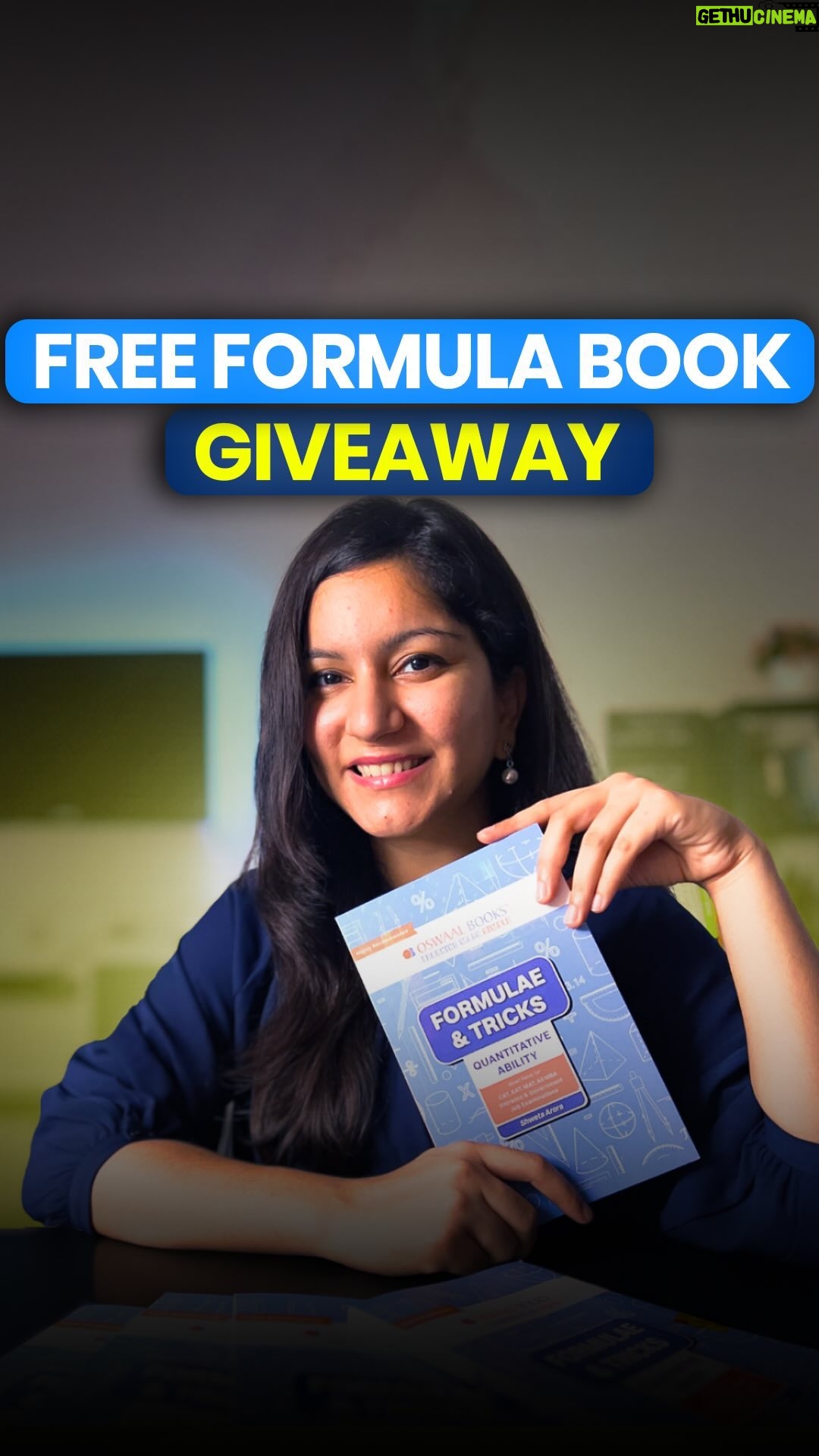 Shweta Arora - 19.8K Likes - š Special Giveaway Alert! š
š¬ Preparing for a national examā Donāt miss out on this amazing opportunity! š„
šÆ Iām thrilled to announce that my book āFormulae and Tricks for Quantitative Abilityā is now available with Oswaal Books! š
š To celebrate, Iām giving away 50 copies to lucky winners. š
ā¬ļø Hereās how you can be one of them:
1ļøā£ LIKE this post.
2ļøā£ Comment āBook.ā
3ļøā£ A form will be sent to your DM, which you need to fill out.
š Then, 50 lucky winners will be chosen randomly. š„³
šÆ Winnersā list will be published on this channel next week. š
ā ļø Donāt miss this chance to boost your exam prep with my book! šāØ Good luck to everyone! š
#giveaway #books #contest #freebooks #quantitativeability #examprep #oswaalbooks #specialgiveaway #instagramreels #students #instagram #formulaebook #exams