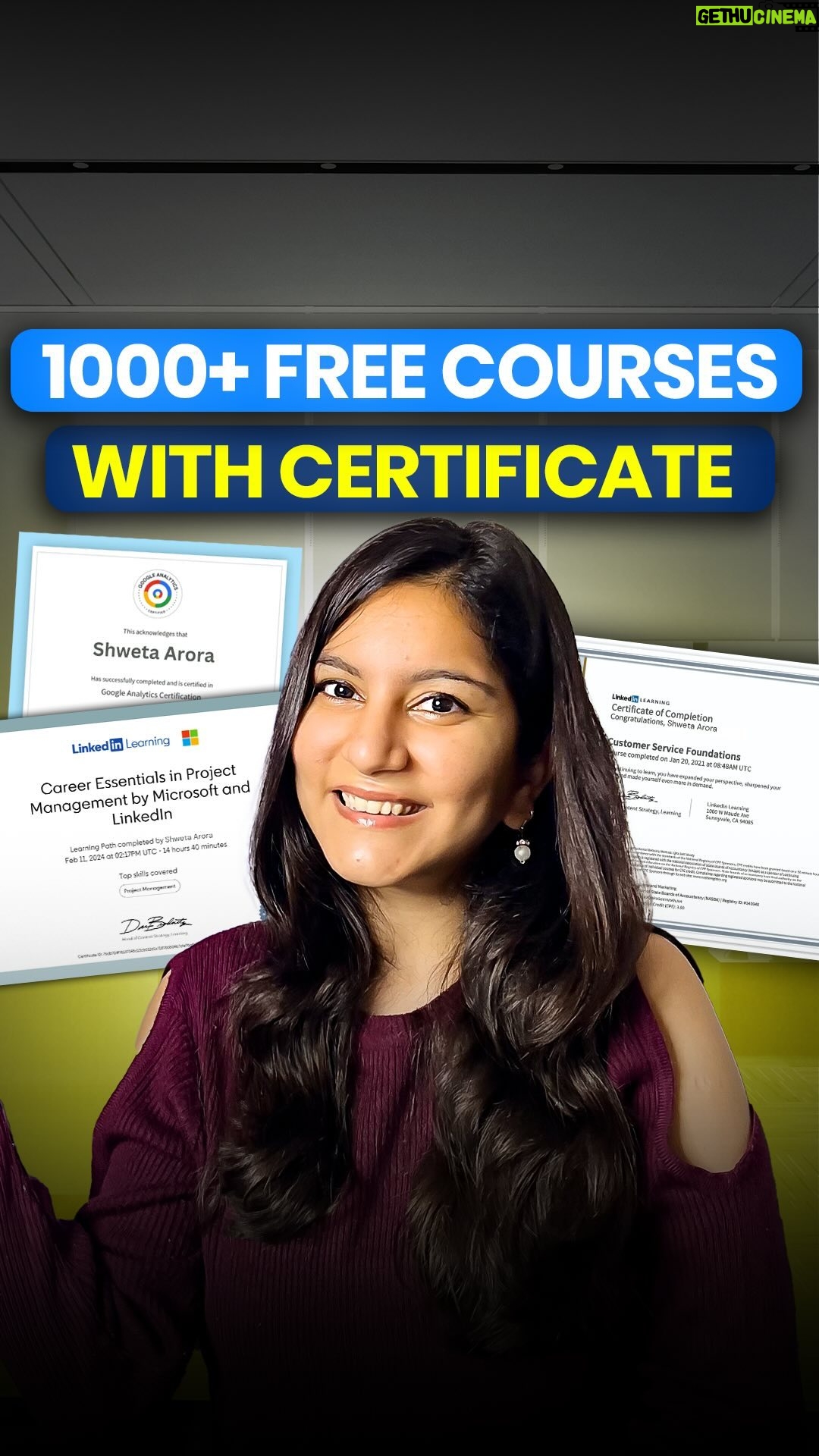 Shweta Arora - 25.9K Likes - 1000 Courses with FREE Certificates š„
š¬ Want to level up your skillsāā
šÆ Explore thousands of courses from top companies like Google, Microsoft, and LinkedIn, all with free certificates!
š§š»āš» The website is called āClass Centralā.
š Visit the homepage.
š Click on āFree Certificatesā.
š Browse through the entire list of available courses and start learning! ā
š Save it for future reference! š
š Hope it helps you!
š„ Share this useful insight with others.
#course #freecourse #onlinecourses #learning #courses #freecourses #students #google #microsoft #linkedin #certificatecourses #freeonlinecourses #freetool #freelearning #certificates #skills #website #instagramreels #reels #instagram