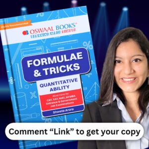Shweta Arora Instagram - Hurry! For 24 hours, the Kindle Edition is available for FREE! 🩵 Comment “Link” to get your copy!

I’m so thrilled to share that my first book, “Formulae & Tricks for Quantitative Ability” has been published by @oswaalbooks 

👉 Link: https://bit.ly/formulae-book

This book will help you revise the important formulas, tricks, and concepts for all the national exams in India. 

I prepared a “Formula Book” when I was preparing for the CAT exam. Upon several requests over the years by MBA aspirants to provide those notes in a physical copy, this formula book has finally come to fruition.

I hope this makes your preparation journey seamless and helps you ace your exams with flying colours!

Happy learning! 🙌

P.S. - Please do share your feedback and reviews to help me improve the content going further.