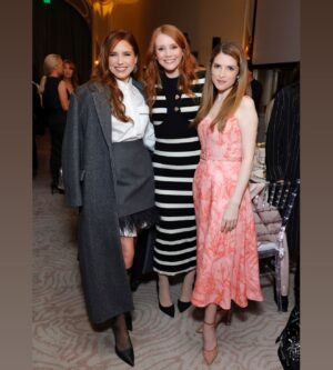 Sophia Bush Instagram - I am so behind on celebrating the good — holidays and work are wild! — but first up as a latergram must be the incredible @hollywoodreporter breakfast this week, celebrating the women in our industry and the work they’re doing. From honoring @nicolekidman’s iconic body of work — and her advocacy for women writers and directors and producers, which has been record breaking over the last seven years — to @selenagomez’s using her platform for oh so much good. My sweet angel! Then we had @kerrywashington presenting scholarship winners, and the dearest @ace.is.wild speaking about her profound documentary. When women change their lives they change the lives of everyone around them. This room was a joy to be in. I adore being a part of this stunning community.

Thank you to my @brunellocucinelli_brand family for the perfect look, and my darlings @charlottetilbury and @peace_love_alicia for the glam befitting such a room. 

As she accepted her award named after her mentor, Sherry Lansing — who was the first woman to head a major Hollywood studio — Kidman said “there was this woman who was real and interested and had seen my work — which was minimal at that time — but had seen it and talked to me just like I deserved to be there.” And the rest, as they say, was history. That’s the power of women who make art. Art is it 🩶🩶🩶