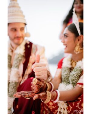 Sreejita De Instagram - Cherished for life, taken forever… ❤️
.
.
Shot by: @plushaffairs 
Wardrobe:
Sreejita’s Outfit- @jarierabanaras 
  @sezbnb1 
Makeup and Hair: @makeupbyrishabk 
Decor: @trh_production_goa 
.
.
#weddingdiaries #weddingphotography #wedding #blessed #shaadi #coupleshoot #couplephotography #instawedding #sreejitade