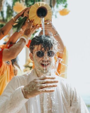 Sreejita De Instagram - Dil se Dil tak… 💛
Color of love and happiness!! #Haldi
.
.
Shot by: @plushaffairs 
Wardrobe:
Michael’s Outfit- @kalpraag x @ayushiguptajain 
Sreejita’s Outfit- @gherghoomar 
Sreejita’s Jewellery- @the.tassel.story x @anshudixit__
Makeup: @makeupbyrishabk 
Hair: @hair_n_styles29 
Decor: @trh_production_goa 
.
.
#weddingdiaries #weddingphotography #wedding #blessed #shaadi #coupleshoot #couplephotography #instawedding #sreejitade