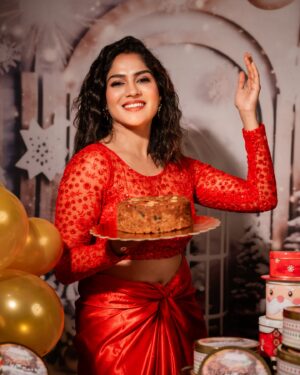 Swasika Instagram - Eat , drink and be merry in this Christmas 🎅. Wishing each and every one of you a wonderful Christmas 🤶 

#christmas #cake #festival #actress 

Makeup & Hairdo @jeru_bridal_studioo 
Photography @xposurestudio.in 
Costume @sesha_bridalwear 
Cake @banubakehouse