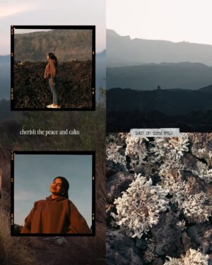 Tarini Shah Instagram - catch that sunrise 🌤️

the first day in Bali was all about views and we took a jeep ride to Mount Batur to watch the prettiest sunrise 🌄 and if you wanna see how beautiful it looked and how we reached there, go check out my YouTube for the full video ☁️

hoodie @select_staples 
green set @lifeandjam