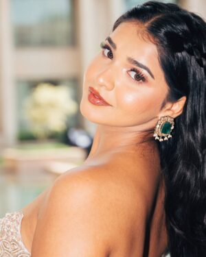 Tarini Shah Instagram - couldn’t decide so… 

this dress by @kalkifashion was truly a dream ☁️

credits: 

credits: 
makeup by @tanvijitani 
shot by @aiise_kaiise 
edited by me 
styled by - @_tanyaa14_ 
outfit - @kalkifashion 
jewellery- @shilpigoyaljewellery