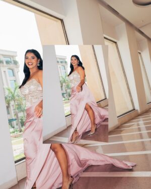 Tarini Shah Instagram - couldn’t decide so… 

this dress by @kalkifashion was truly a dream ☁️

credits: 

credits: 
makeup by @tanvijitani 
shot by @aiise_kaiise 
edited by me 
styled by - @_tanyaa14_ 
outfit - @kalkifashion 
jewellery- @shilpigoyaljewellery