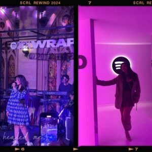 Tarini Shah Instagram - @spotifyindia you wrapped my year damn well, so so so grateful 🥺❤️

seeing these talented and raw artists in a room and watching them perform live for us ?!!! The most beautiful experience I could ask for 😭🪩

outfit @savana
red lip is my new fave “revenge” by @faebeautyofficial