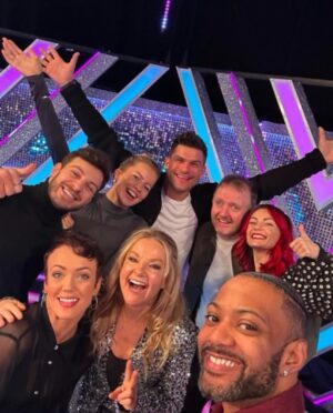 Tess Daly Instagram - It’s the eve of the final! ✨  2024 (season 22, can you believe it) has seen the most incredible and enthralling standard of dancing. Cannot wait to see who takes home the glitter ball trophy this year -  sending out good vibes and all the very best of luck to our final four couples! ❤️Here’s just a few of our recent years winners I found pics with 🪩