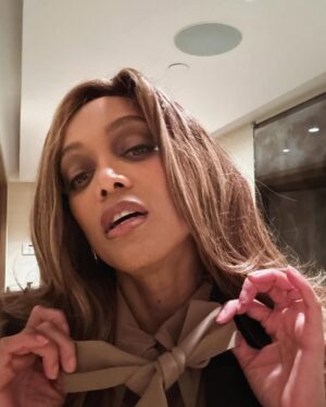 Tyra Banks Instagram - BowTy Cray-Cray. But…wait til you see the FULL ‘fit. She snatched! Posting soon. Promise. OK?