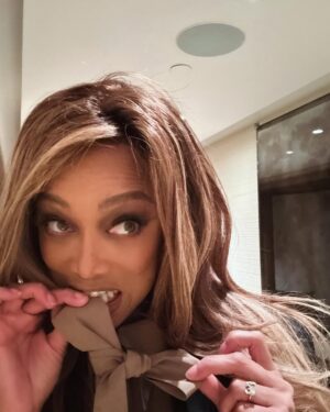 Tyra Banks Instagram - BowTy Cray-Cray. But…wait til you see the FULL ‘fit. She snatched! Posting soon. Promise. OK?